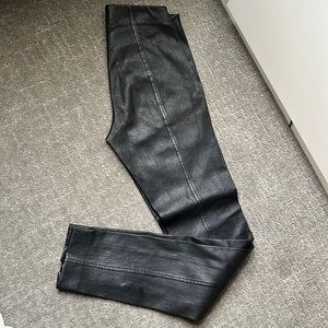 Polo Ralph Lauren leather leggings with zip at bottom